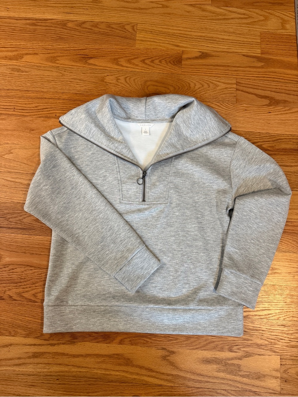 Grey Quarter-Zip Caslon Sweatshirt